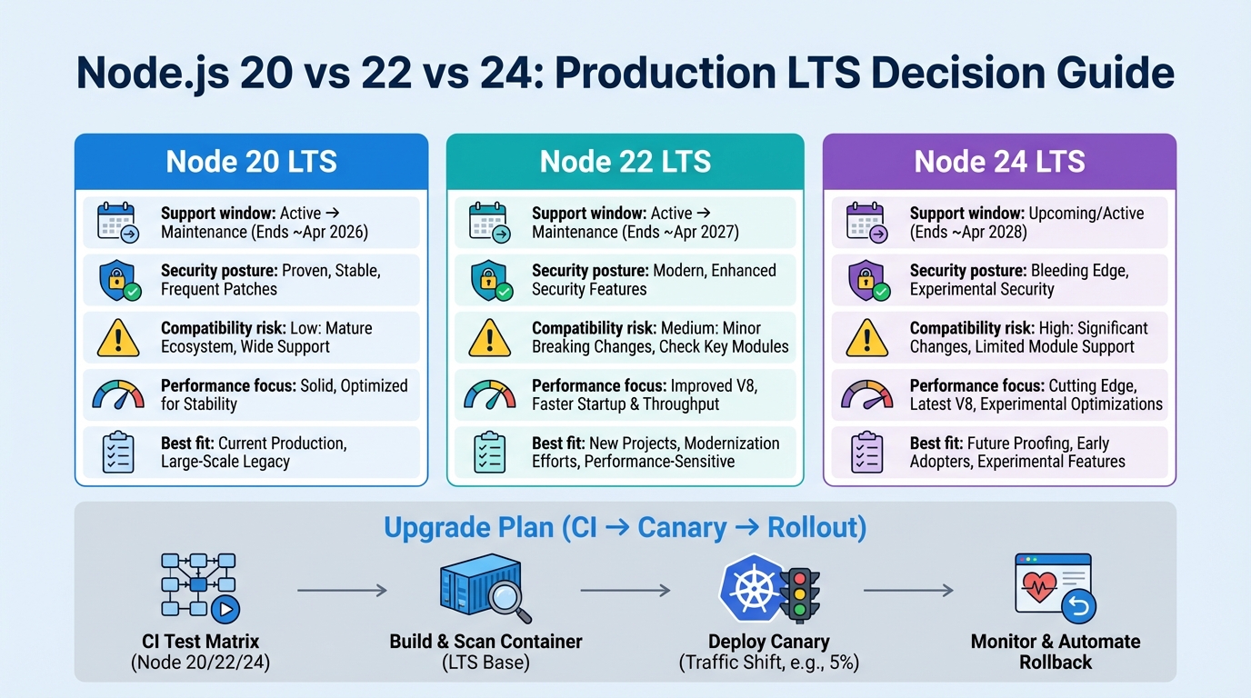 Node 20 vs 22 vs 24
