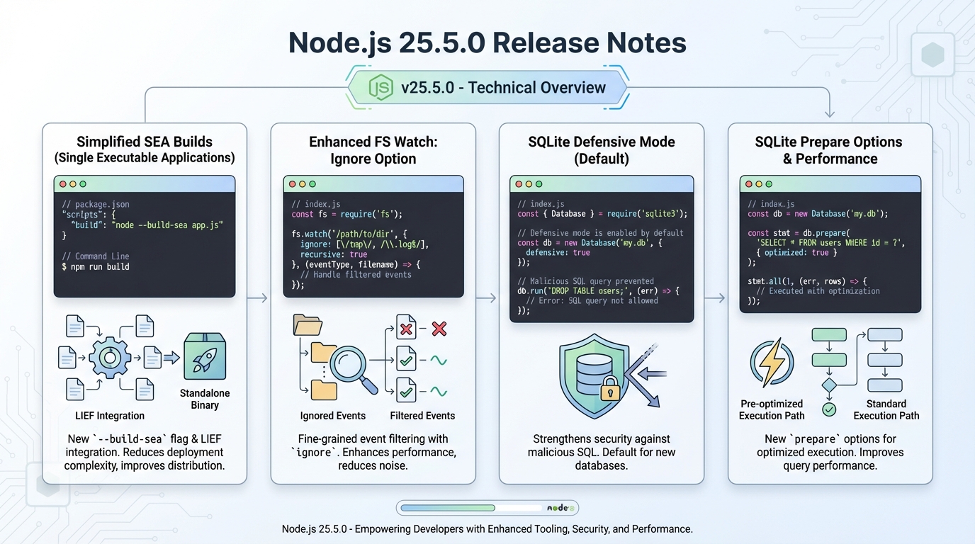 Node.js 25.5.0 release notes