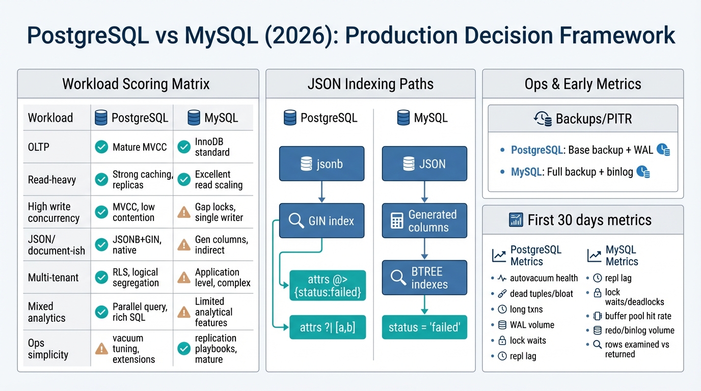 postgresql vs mysql infographic