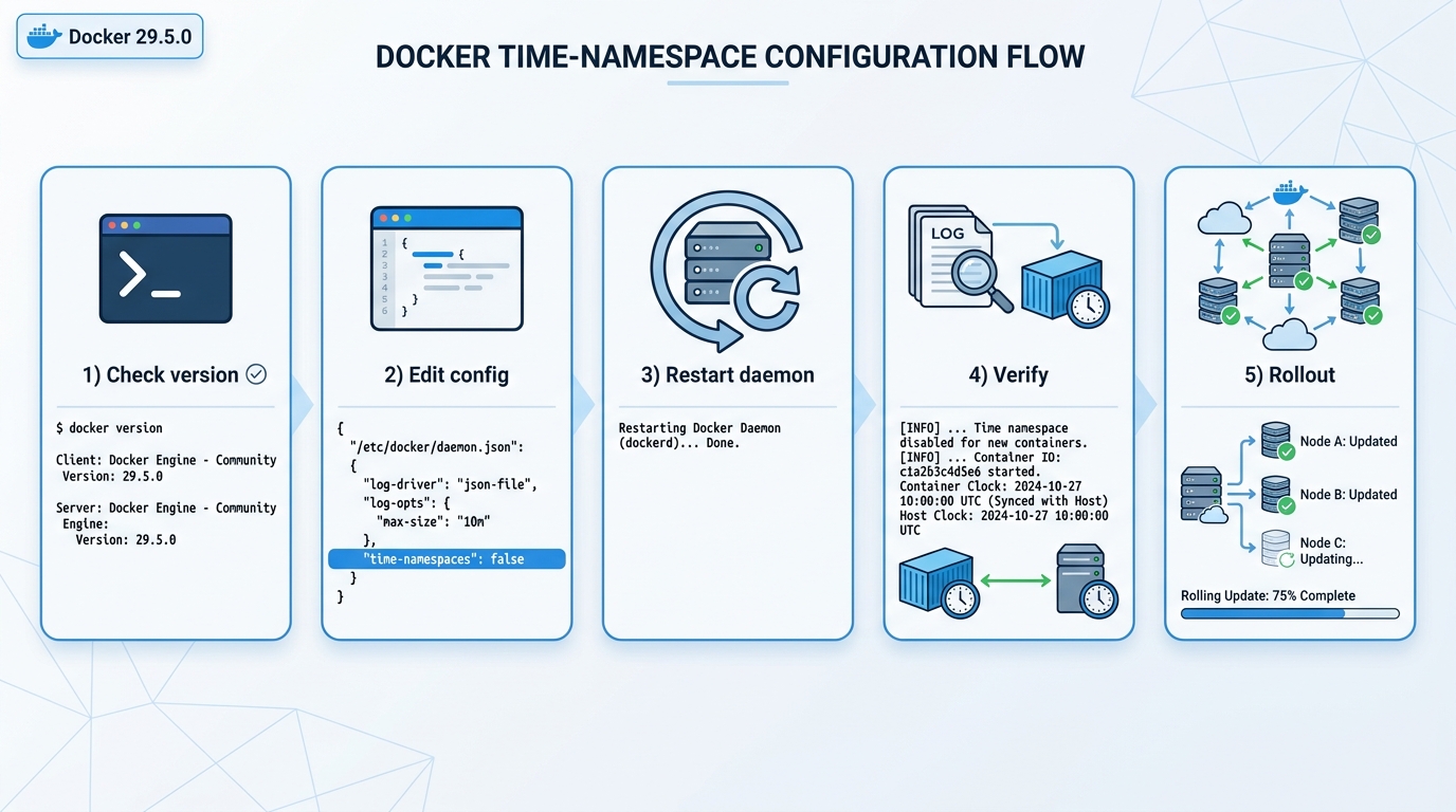 [docker] time-namespaces flag
