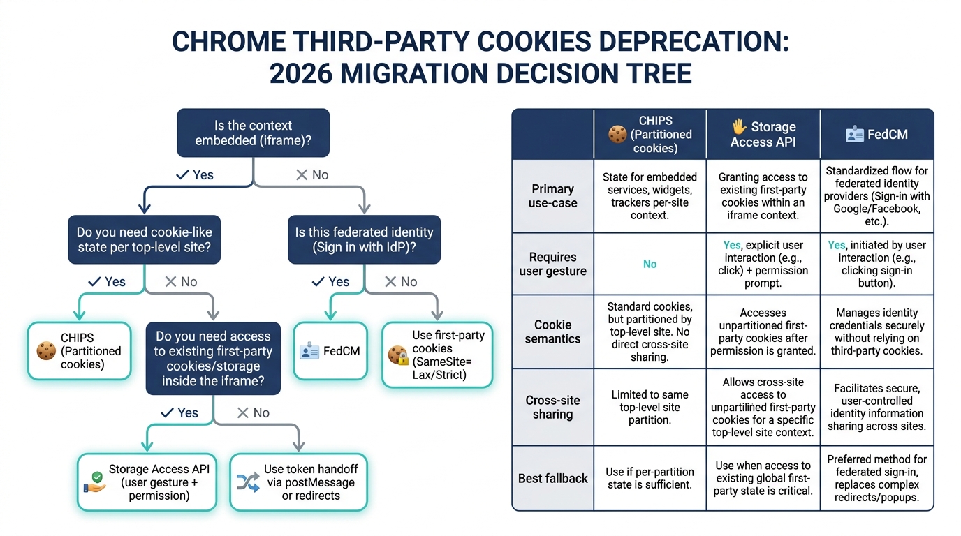 chrome third party cookies deprecation infographic