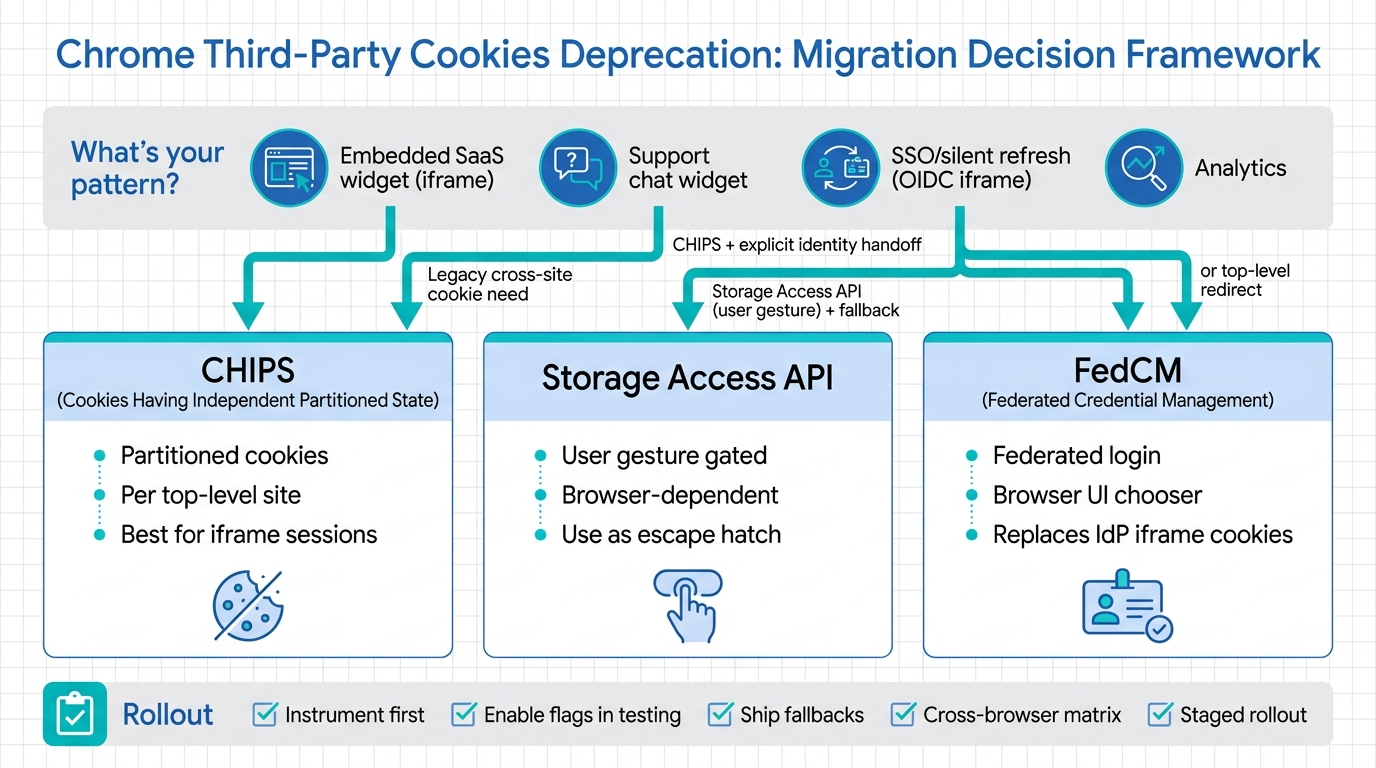 Chrome third party cookies deprecation infographic